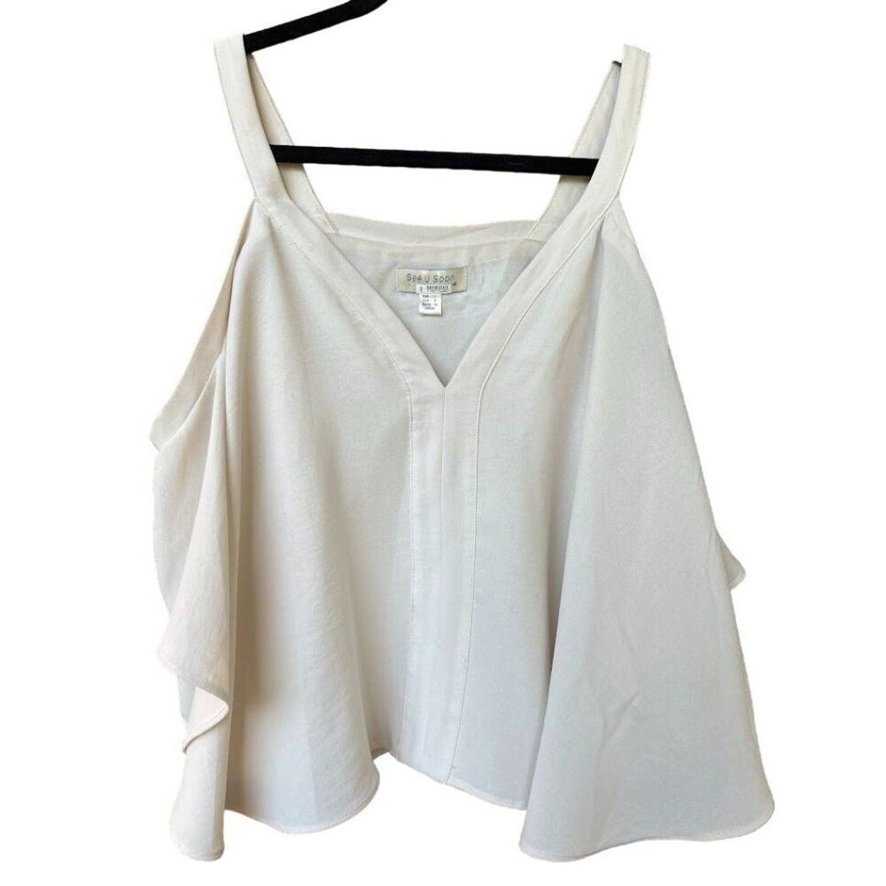 See U Soon Size Small Crop Top Cold‎ Shoulder